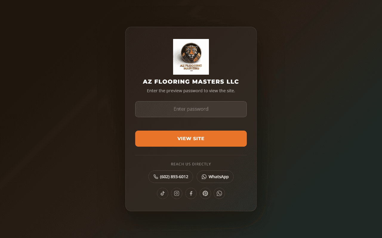 AZ Flooring Masters website preview